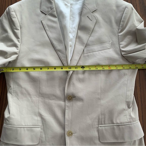 Express Light Tan Tailored Suit Jacket Blazer Formal Workwear - Picture 9 of 15